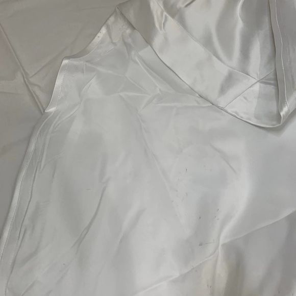 Wedding A Line Beaded Gown Long Train Dress White - Picture 4 of 14